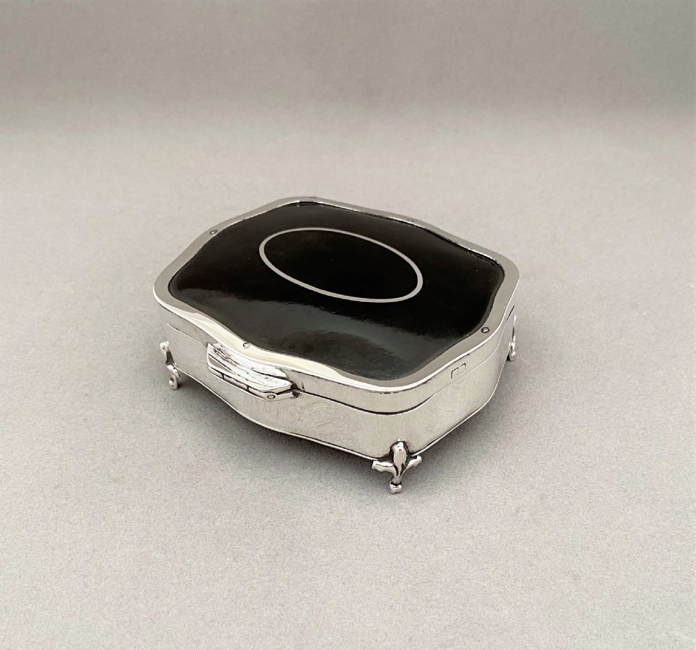 A superb silver & tortoiseshell trinket box View III