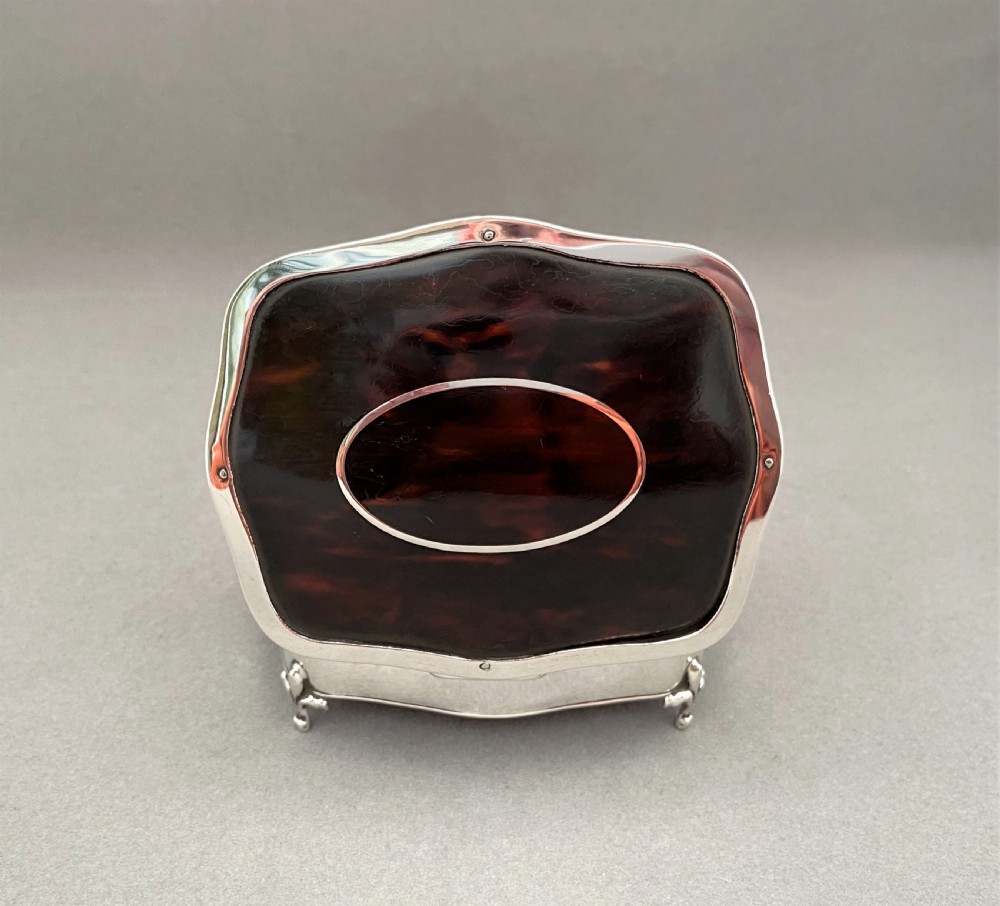 A superb silver & tortoiseshell trinket box View VI