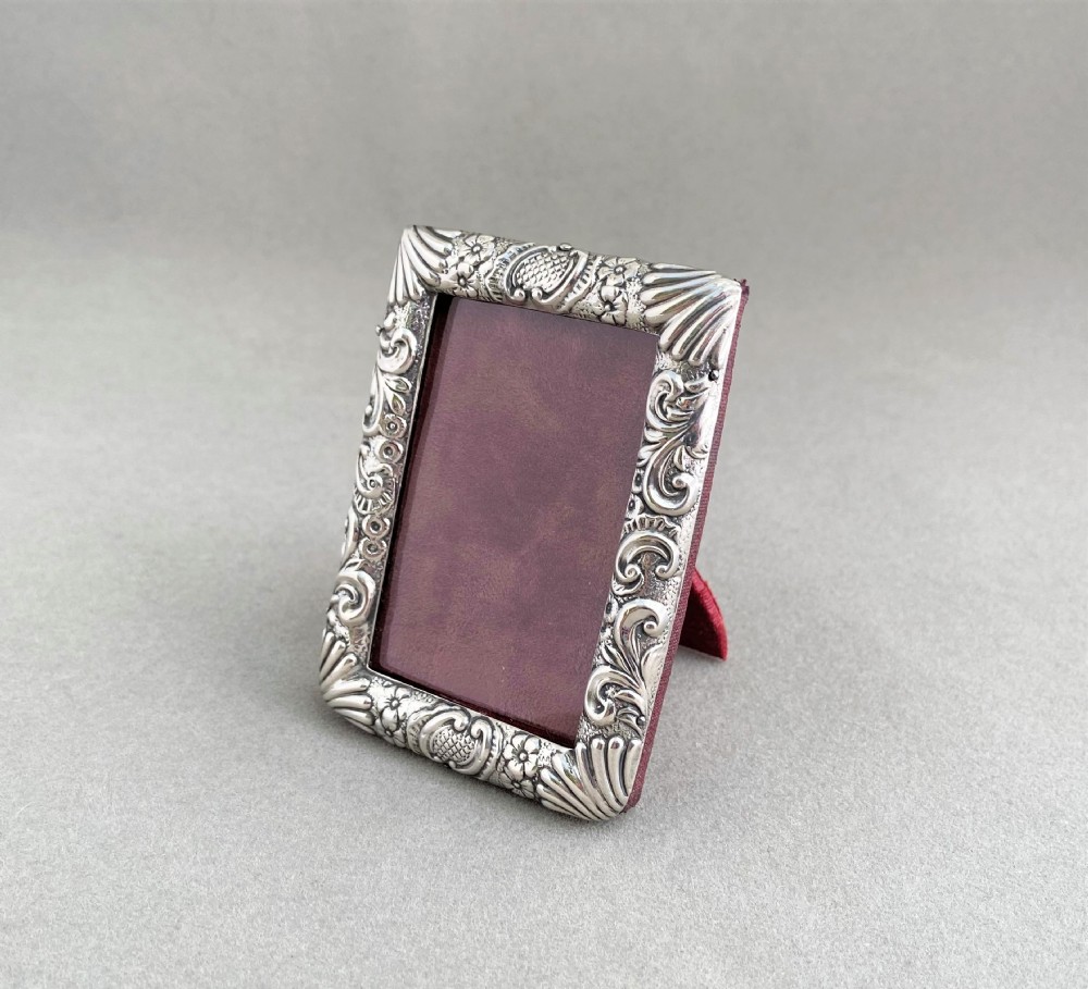 A stylish & small Victorian silver photo frame