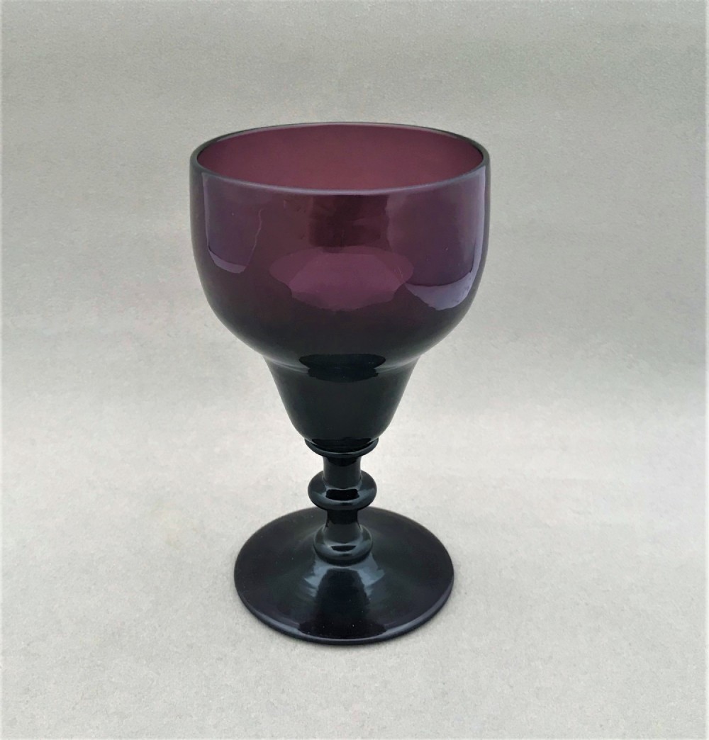 A Fine Georgian Amethyst Wine Glass