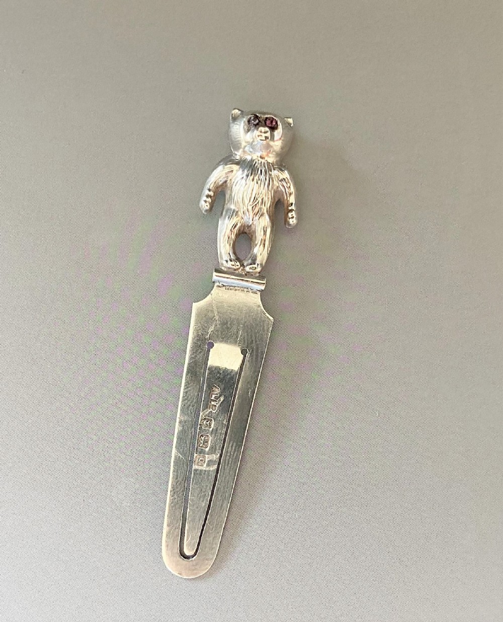 A rare Teddy Bear silver bookmark