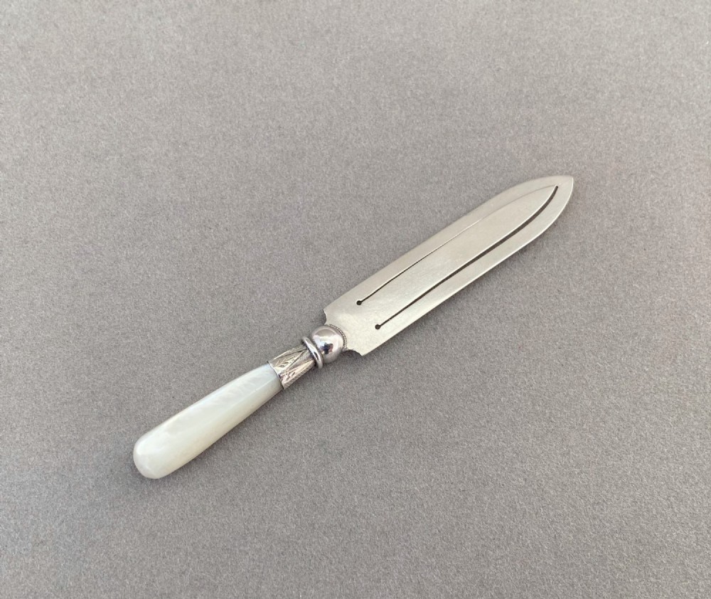 A Late Victorian Silver & Mother-of-pearl Bookmark