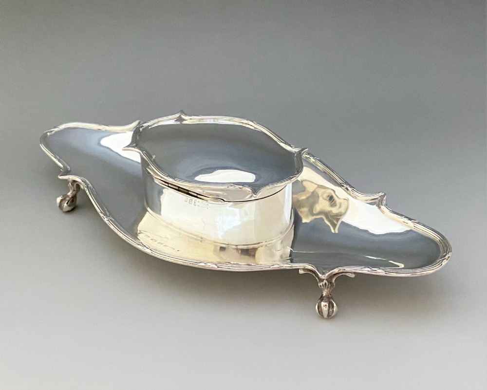 A superb Edwardian silver jewel box and trinket tray View III