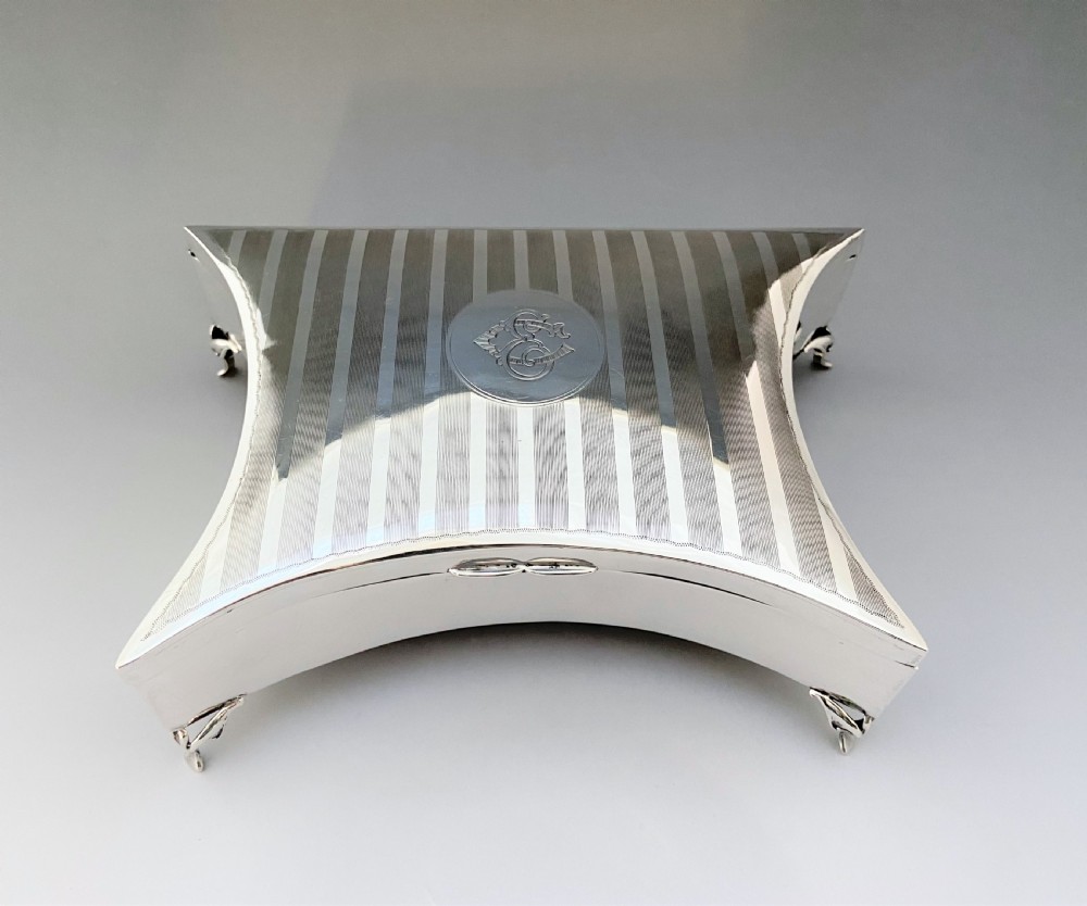 An outstanding  large, Chester silver jewel box