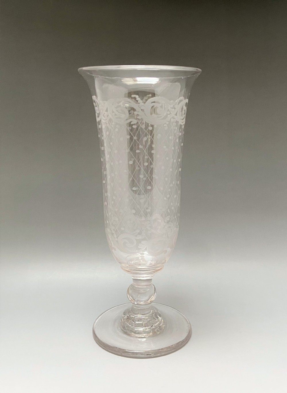A gorgeous early Victorian acid etched vase