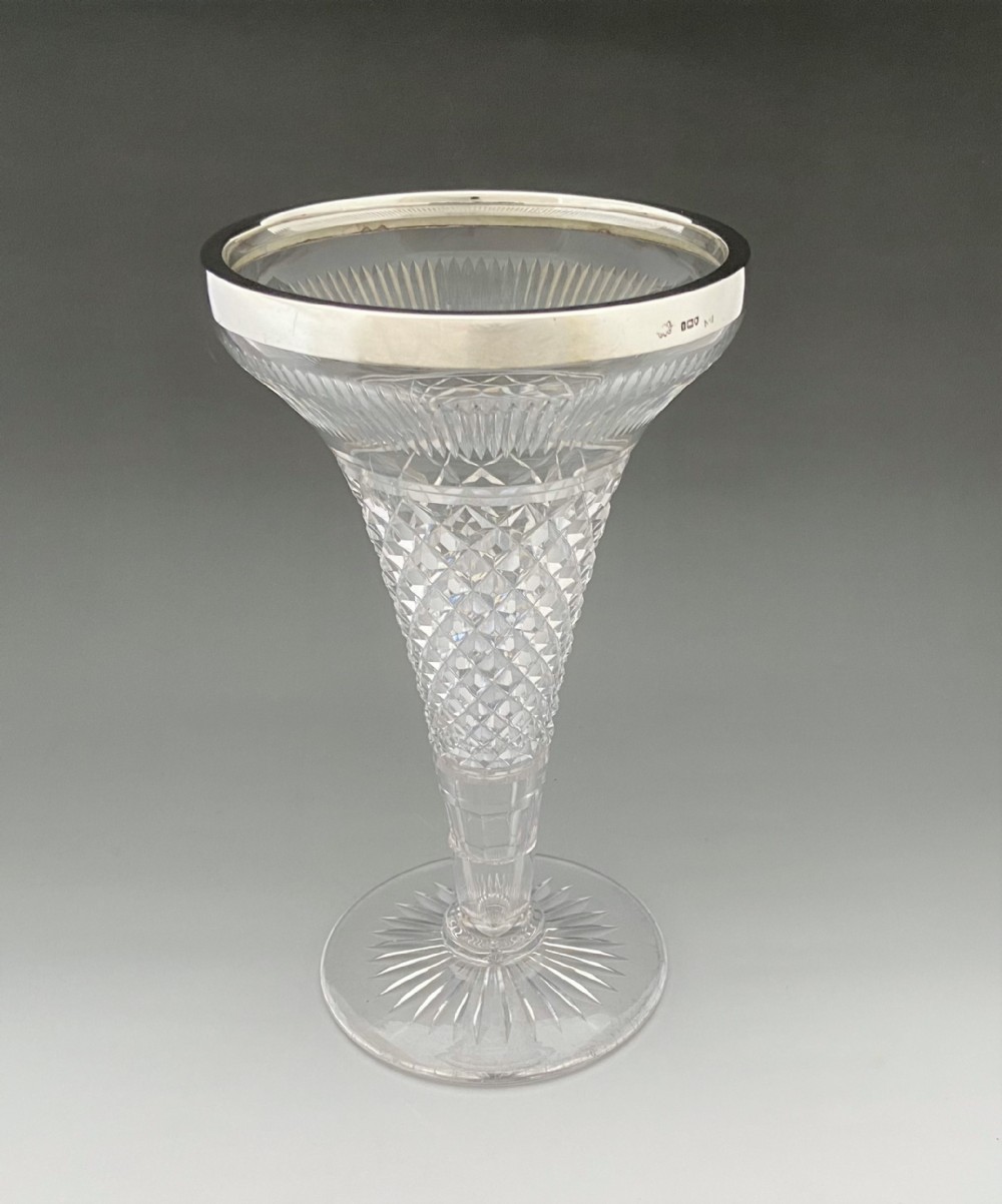 A Lovely Edwardian Silver Mounted Flower Vase