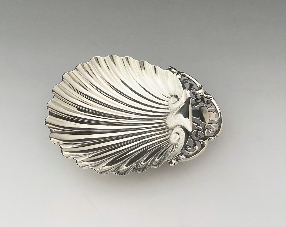 A superb Edwardian Chester silver butter shell View II