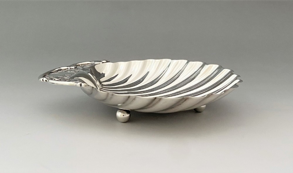 A superb Edwardian Chester silver butter shell View IV