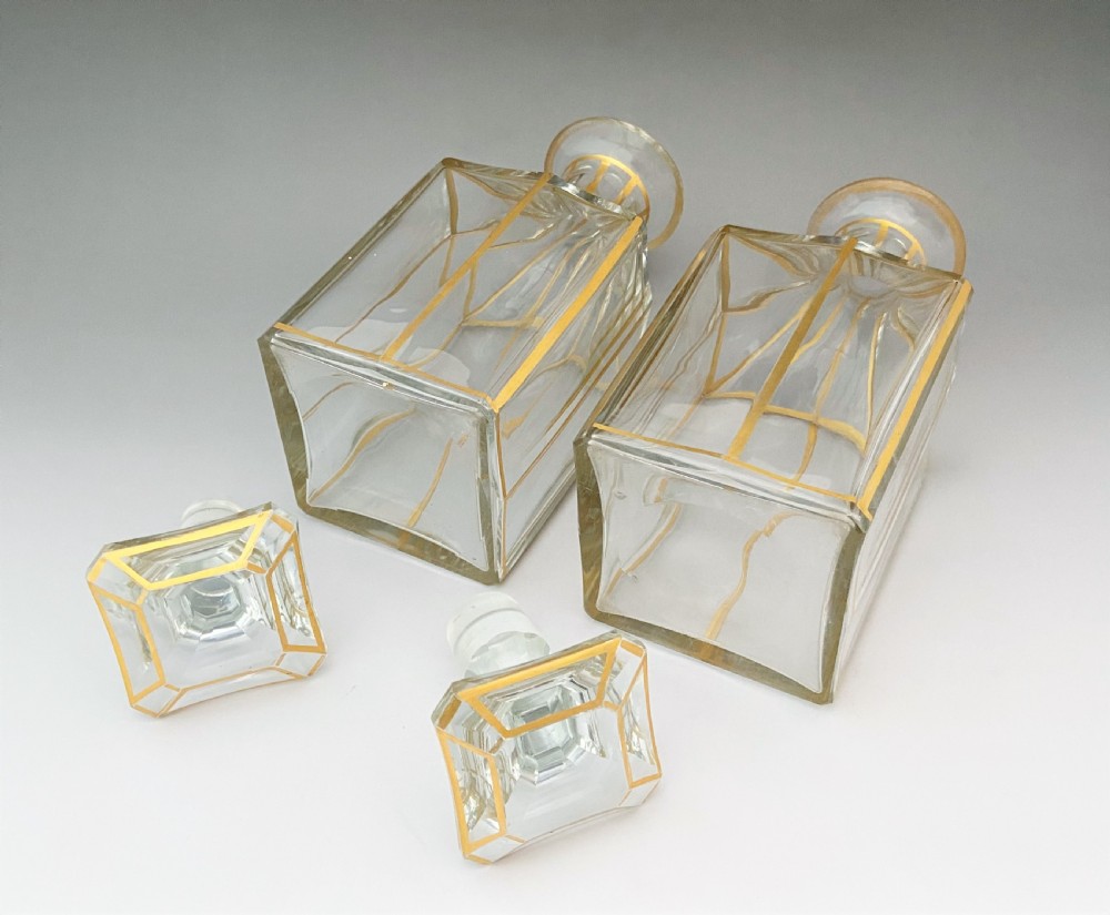 A rare pair of Baccarat  'Cannelures' Pattern decanters View IV