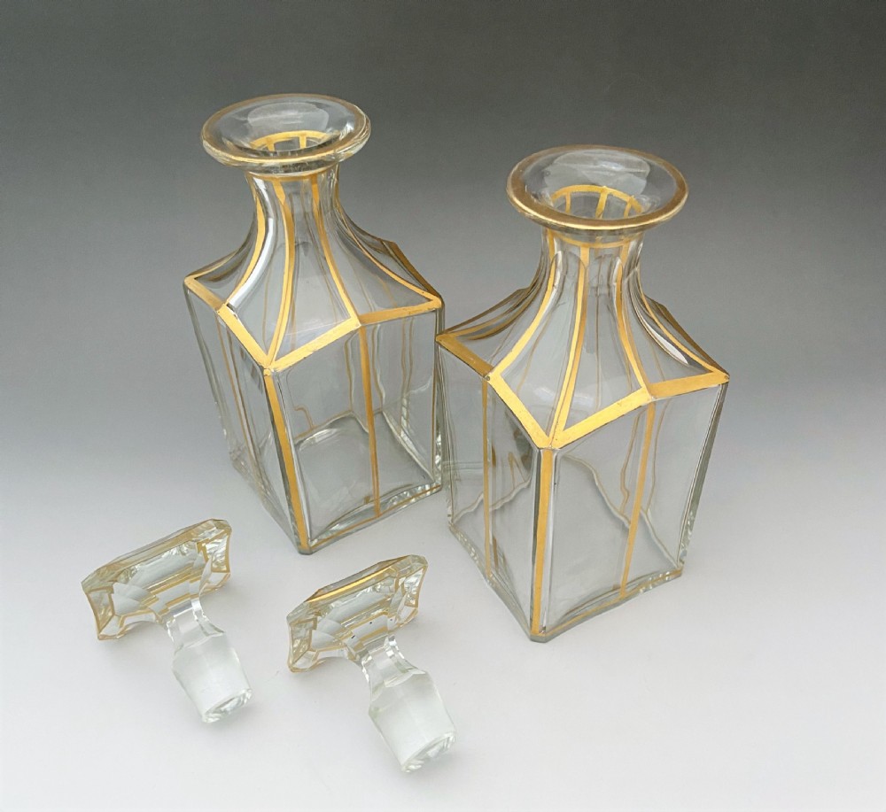 A rare pair of Baccarat  'Cannelures' Pattern decanters View V