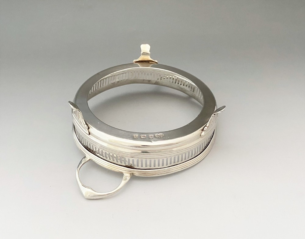 A stylish Art Nouveau silver & glass butter dish View IV