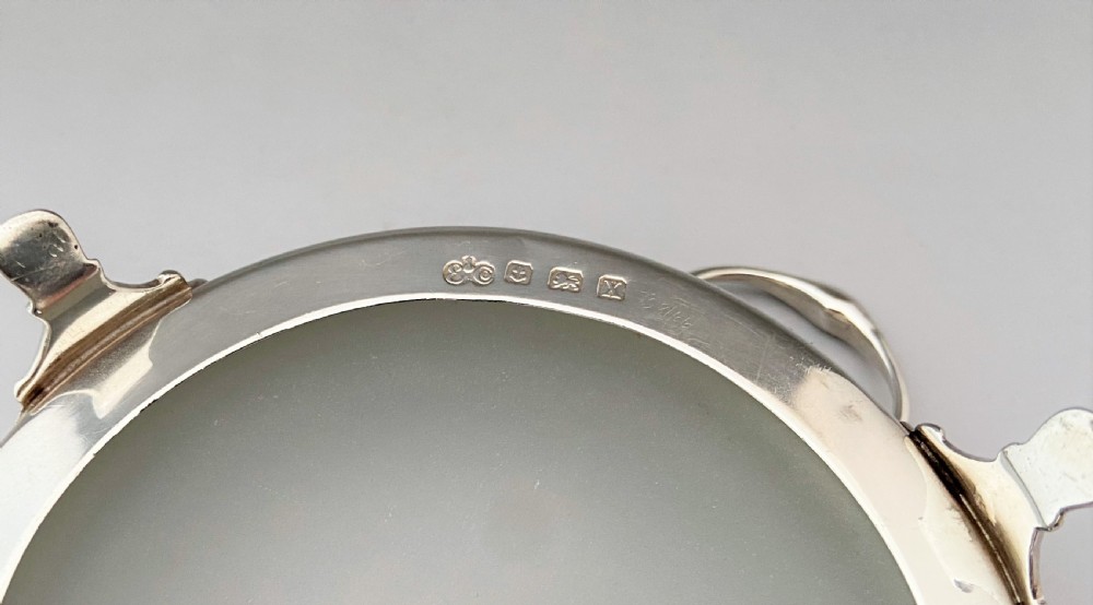 A stylish Art Nouveau silver & glass butter dish View VII
