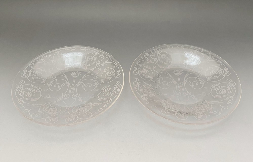 A fine pair of Baccarat glasses & saucers View III