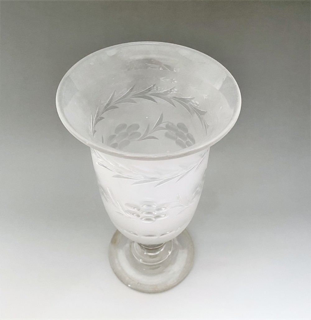 A superb Victorian frosted & cut celery vase View II