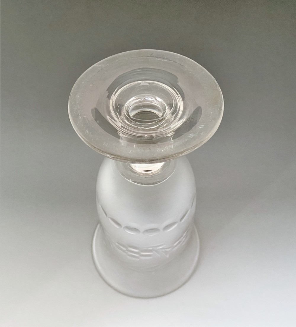 A superb Victorian frosted & cut celery vase View V