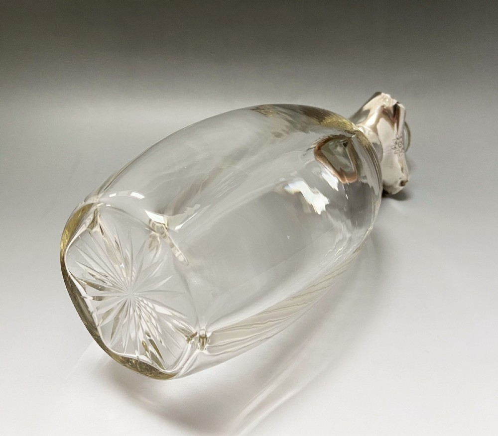 An Elegant Edwardian Silver Necked Decanter View VI