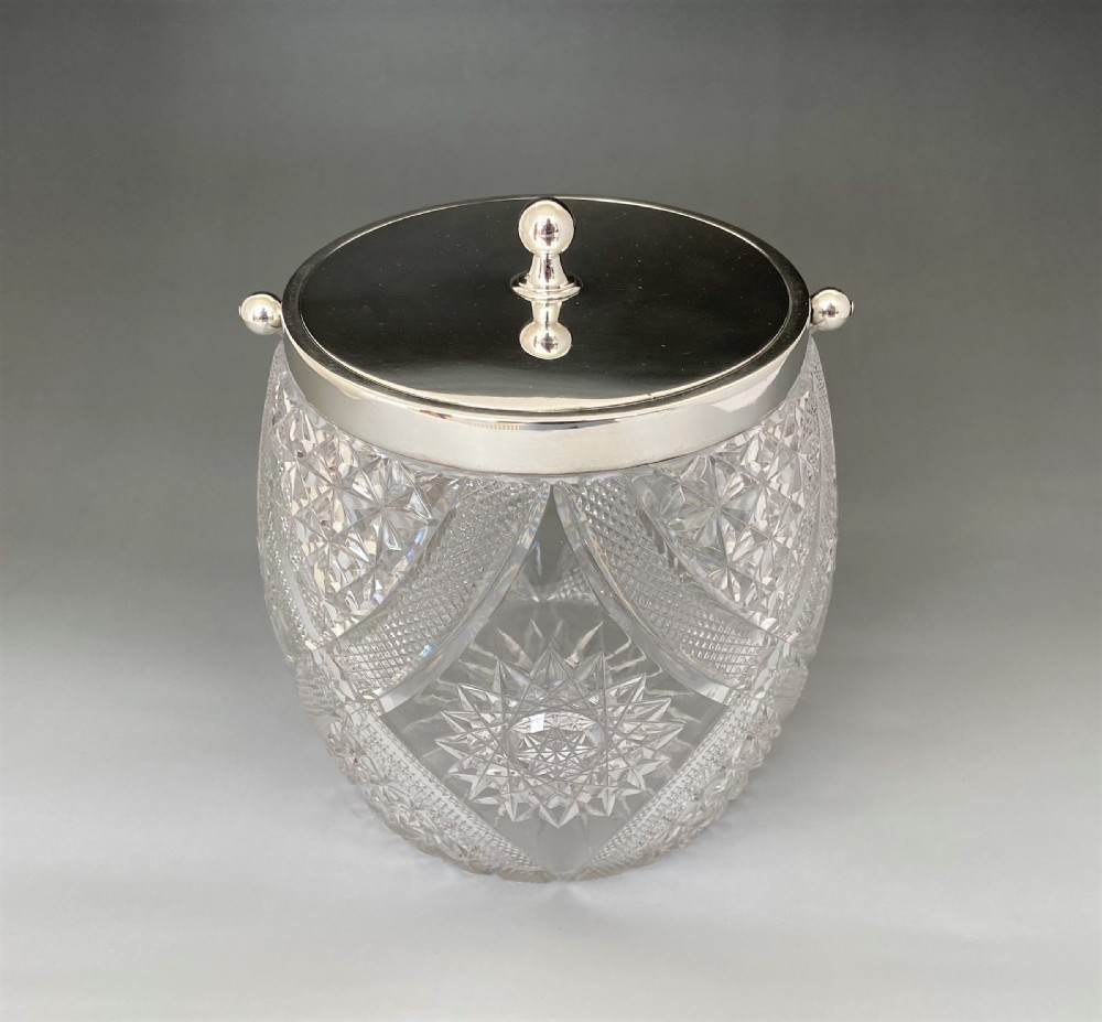 A Stunning Silver Mounted Victorian Biscuit Barrel View III