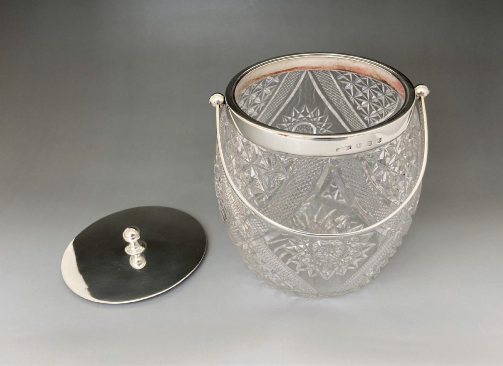 A Stunning Silver Mounted Victorian Biscuit Barrel View IV