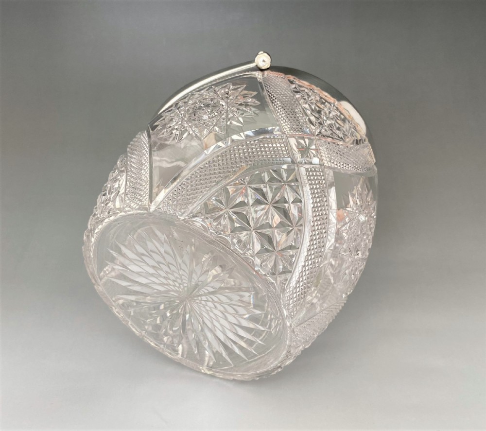 A Stunning Silver Mounted Victorian Biscuit Barrel View V