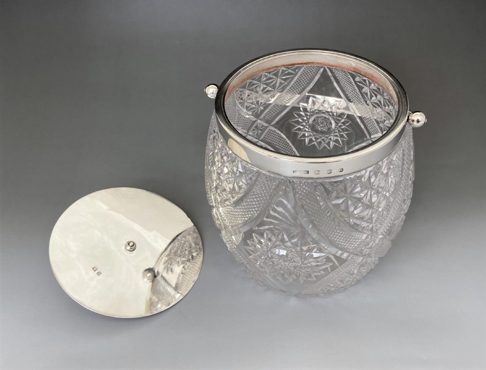 A Stunning Silver Mounted Victorian Biscuit Barrel View VI