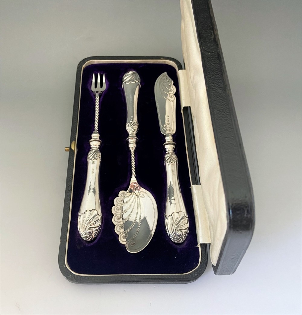 A gorgeous boxed Edwardian silver afternoon tea set View III
