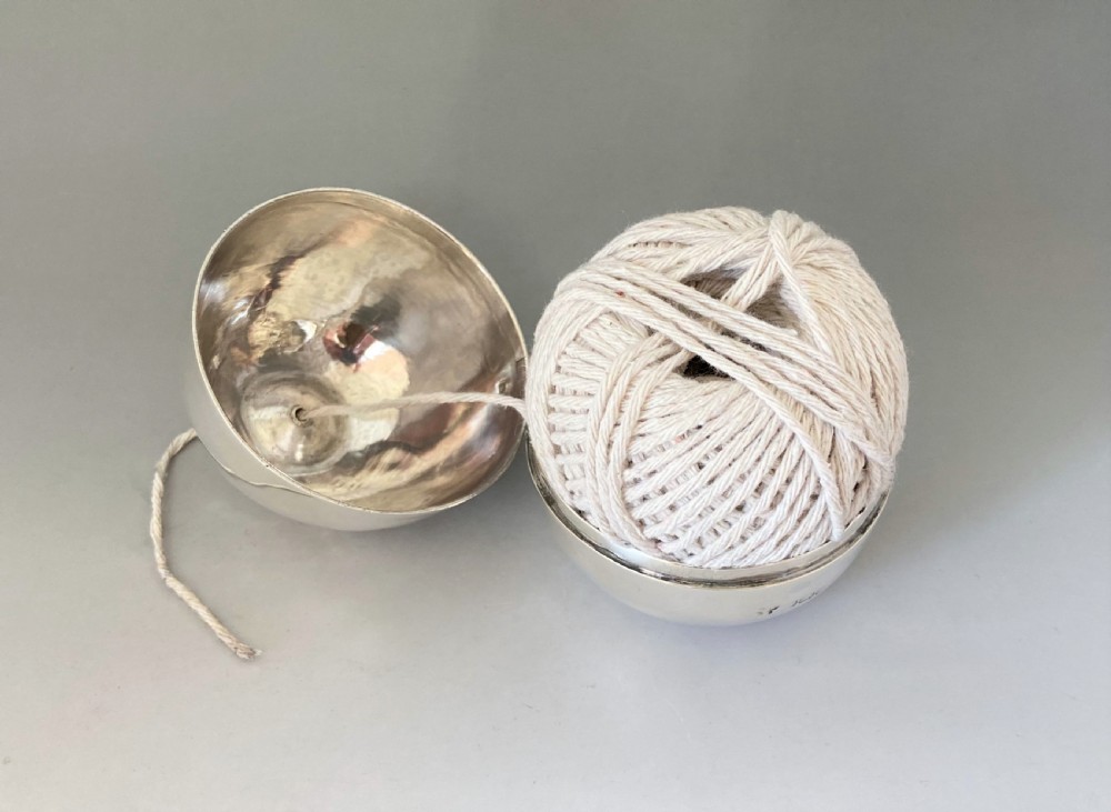 A fabulous Edwardian novelty silver string box View VIII