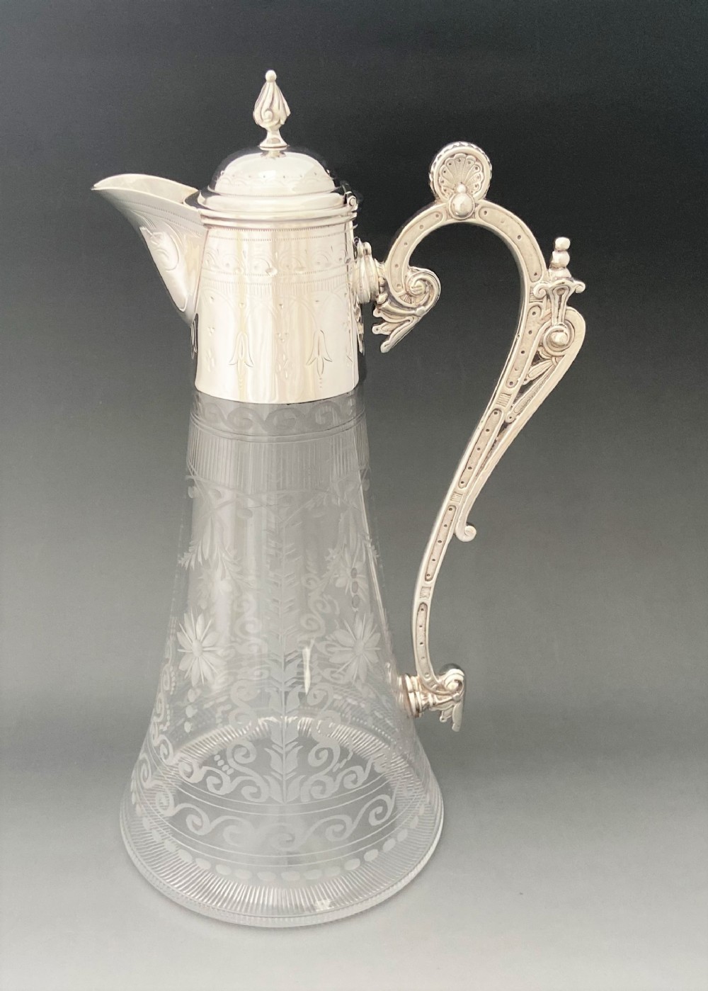 A fabulous Victorian silver plated claret jug