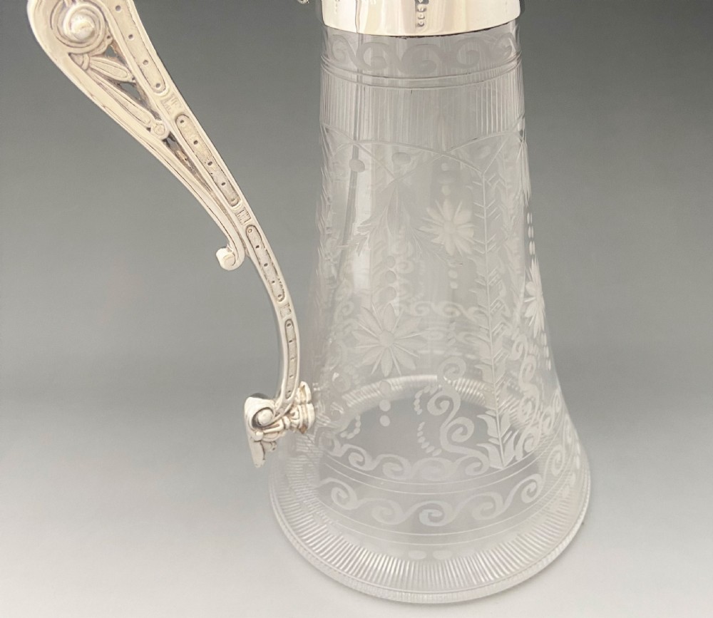 A fabulous Victorian silver plated claret jug View VII