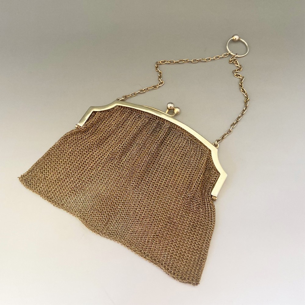A superb silver gilt chain link cocktail purse View IV