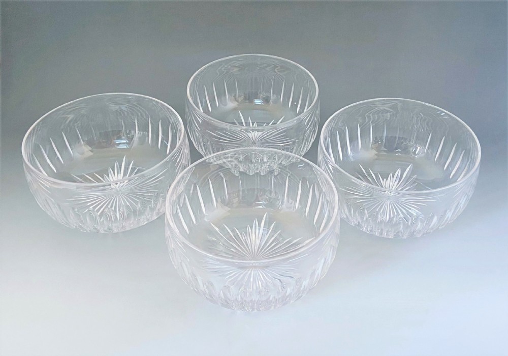 A matching set of Victorian cut glass finger bowls