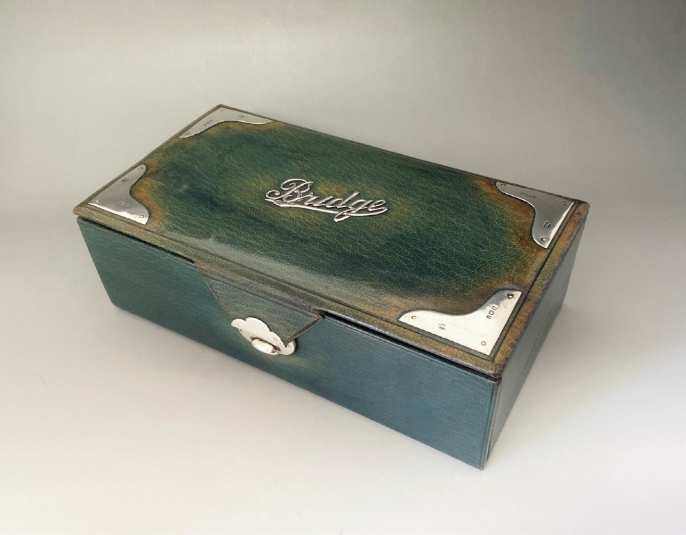 A superb silver mounted Bridge Box complete with contents View III