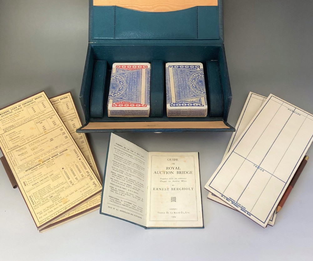 A superb silver mounted Bridge Box complete with contents View V