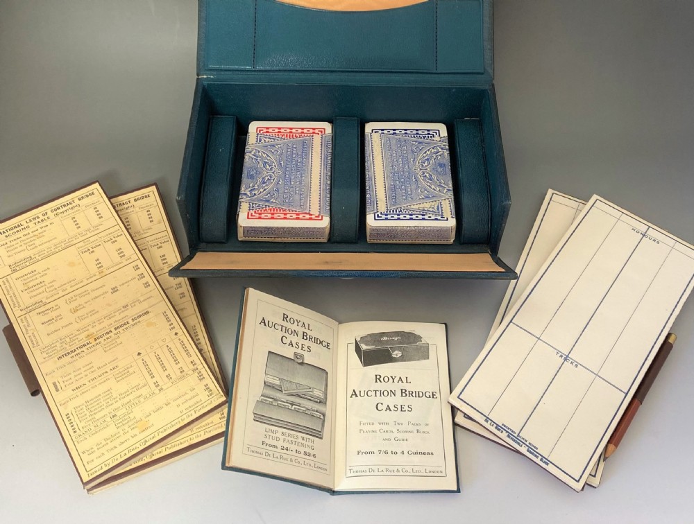 A superb silver mounted Bridge Box complete with contents View VI