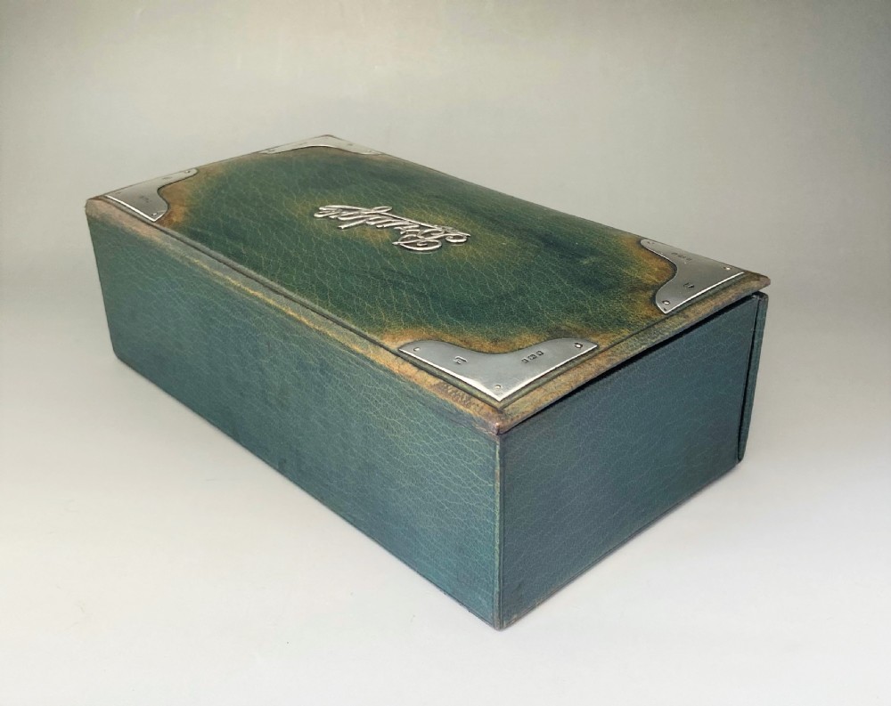 A superb silver mounted Bridge Box complete with contents View IX