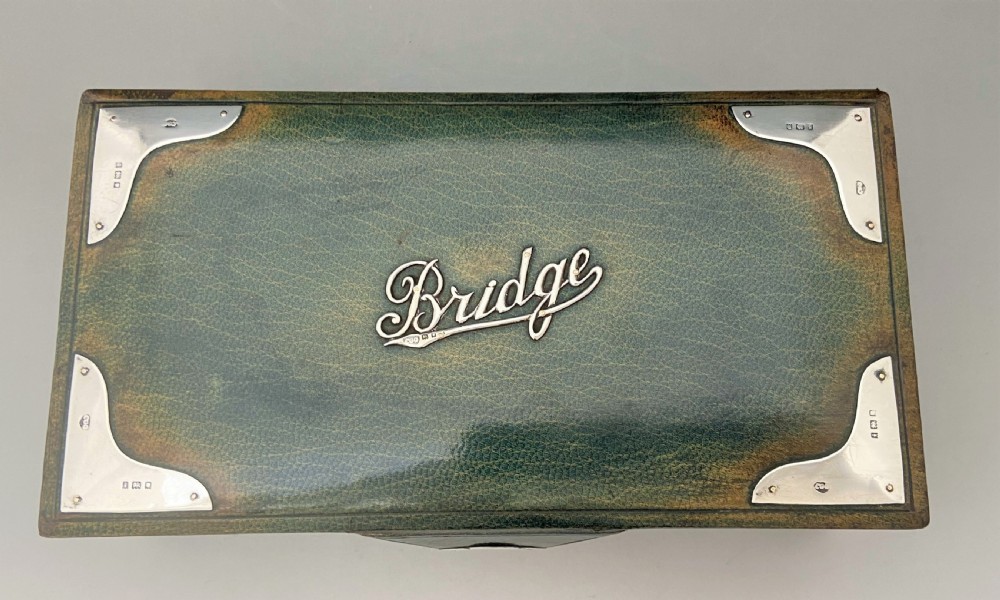 A superb silver mounted Bridge Box complete with contents View XII