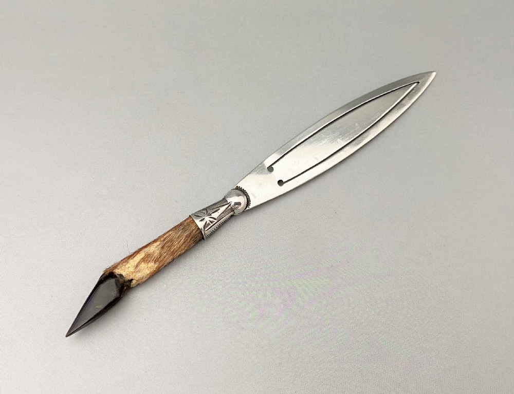 A most unusual goat's foot novelty silver bookmark View II