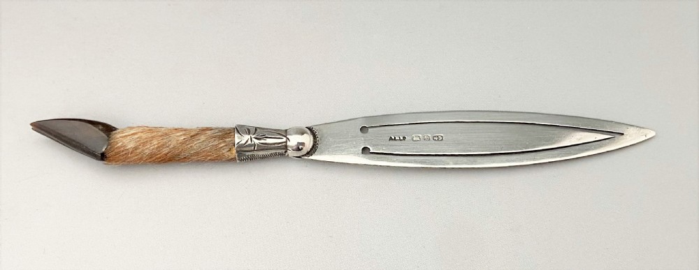 A most unusual goat's foot novelty silver bookmark View III