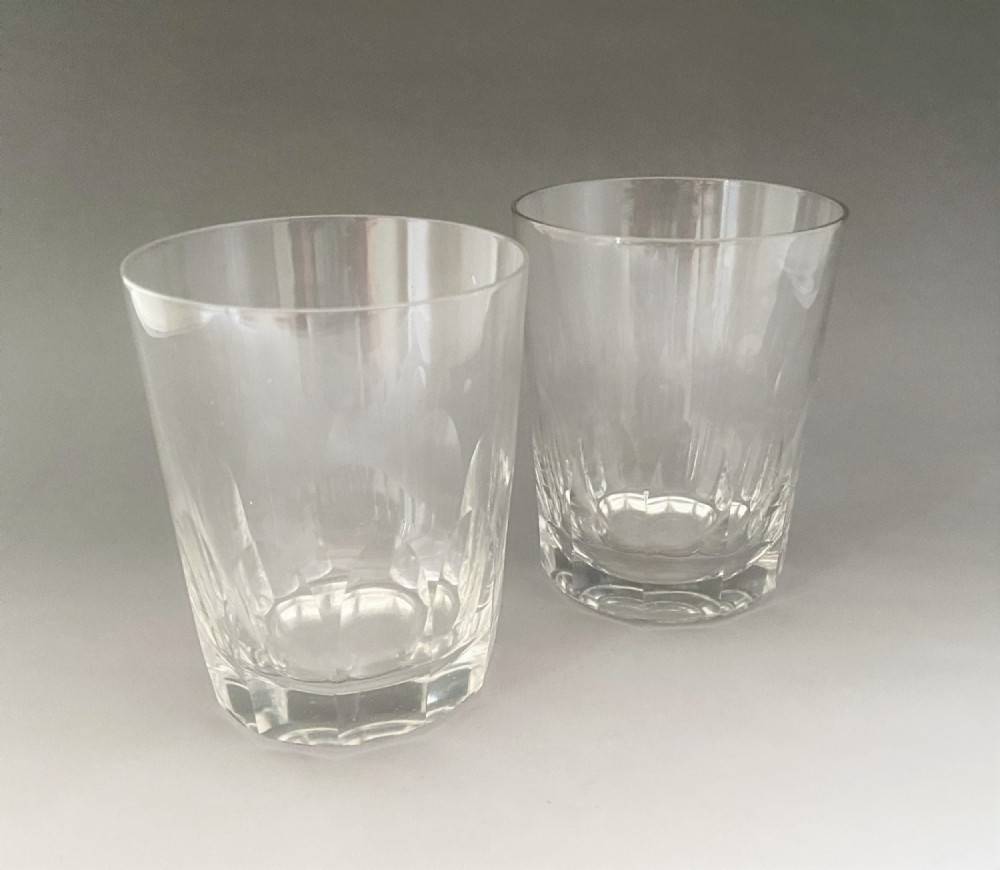 A Handsome Pair Of Cut Glass Victorian Whisky Tumblers