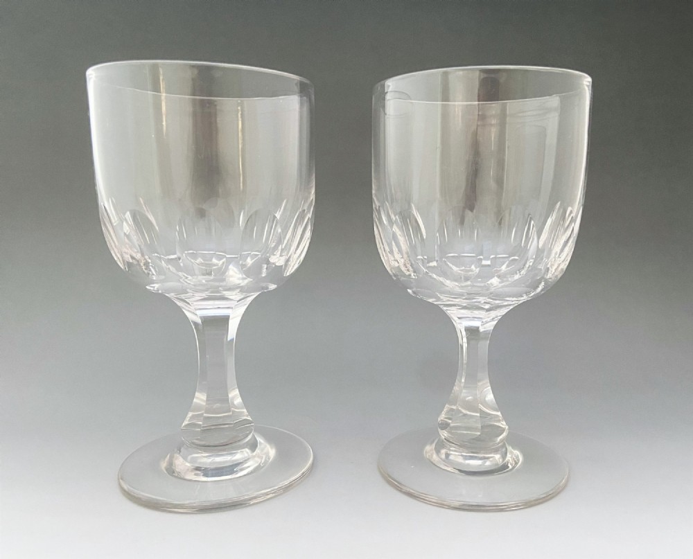 A Handsome Pair Of Victorian Cut Glass Rummers