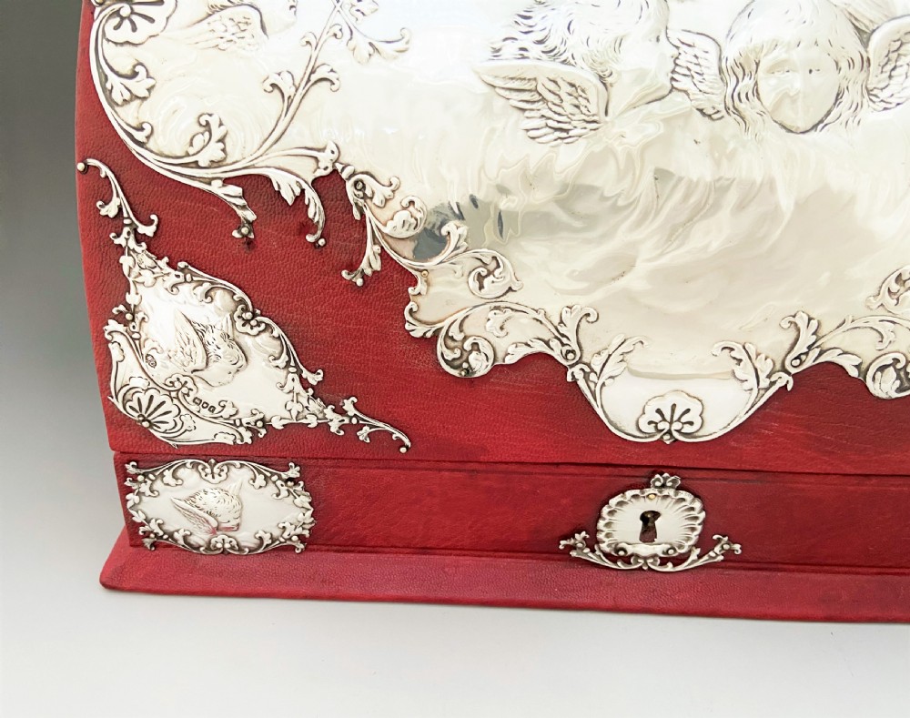 An outstanding William Comyns silver mounted stationary box View VIII