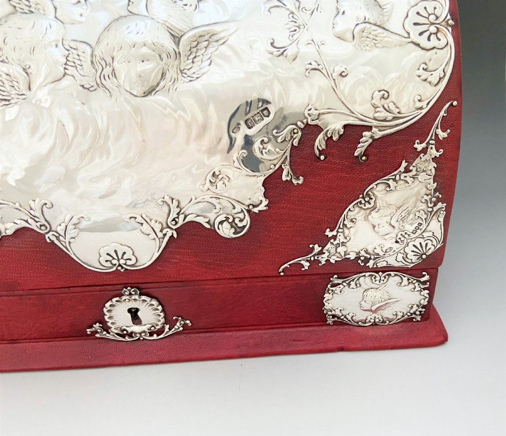 An outstanding William Comyns silver mounted stationary box View IX