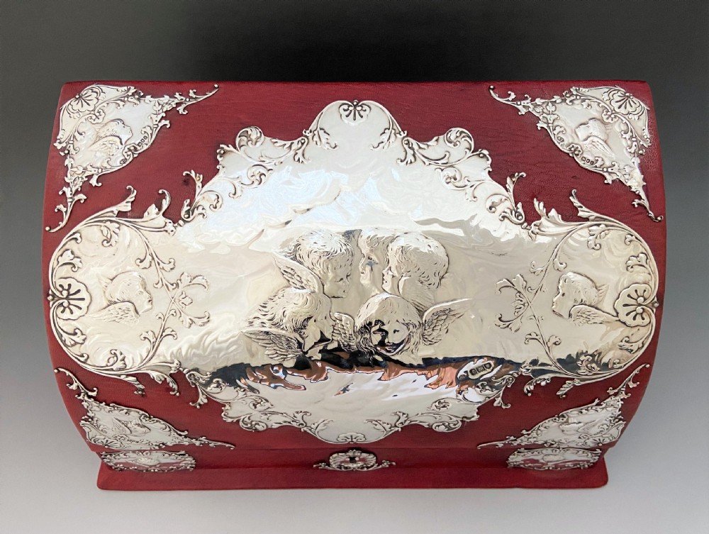 An outstanding William Comyns silver mounted stationary box View X
