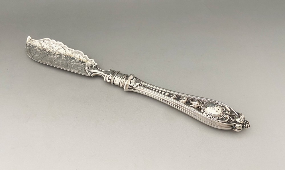 A superb Victorian all silver butter knife