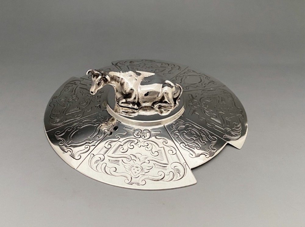 An outstanding Victorian silver & glass butter dish View VIII