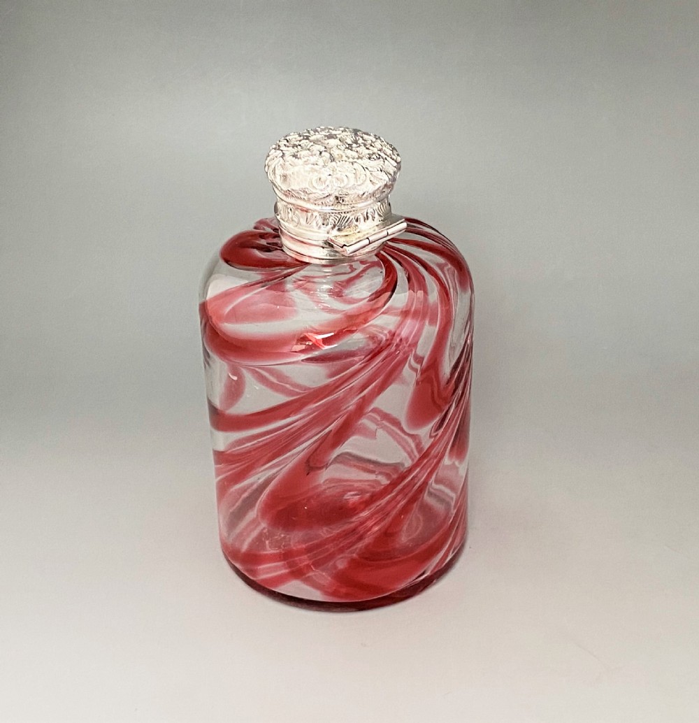 A gorgeous Edwardian silver mounted cologne bottle View II