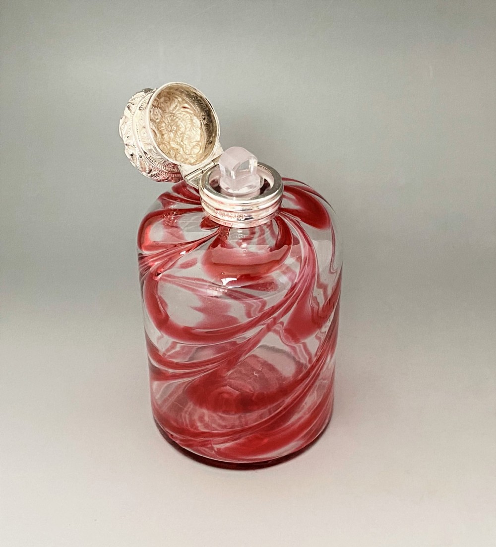 A gorgeous Edwardian silver mounted cologne bottle View III