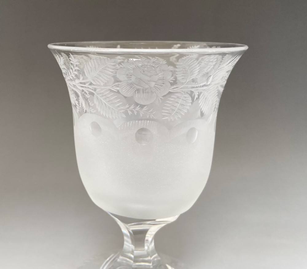 A gorgeous Victorian etched rummer View VII