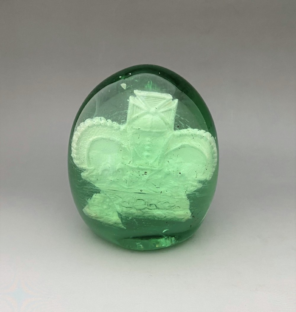 An unusual Victorian glass dump with sulphide Crown