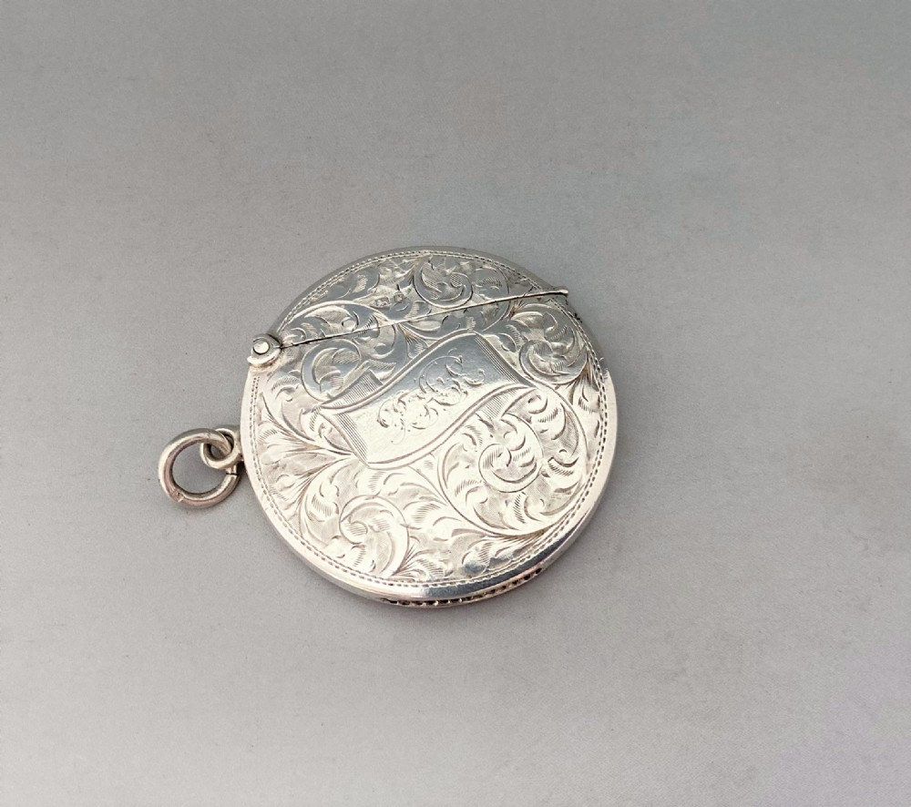 An unusual Edwardian Silver Circular Vesta