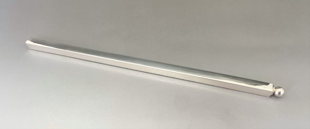 An extremely rare Victorian Chester silver ruler & dipping pen View IV